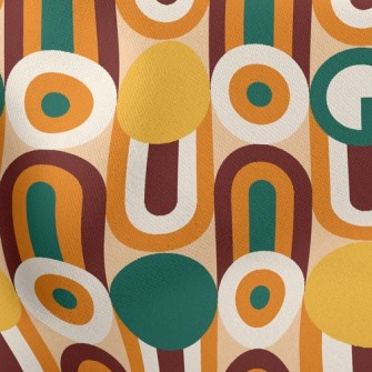 Circle Wavy Lines Stretch Ponte