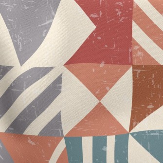 Retro Mottled Geometric Patter Stretch Ponte