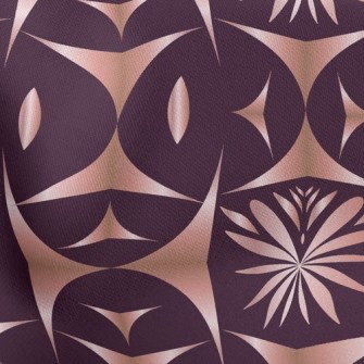 Shiny Geometric Flower Stretch Ponte