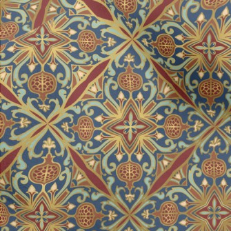 Oriental Nostalgic Pattern Micro Fleece