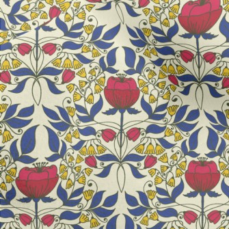 Bright Flower Tiles Micro Fleece