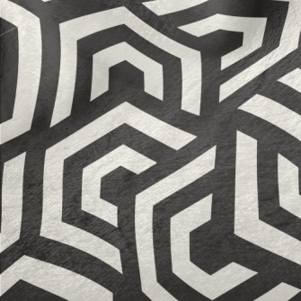 Black And White Hypnotic Maze Minky