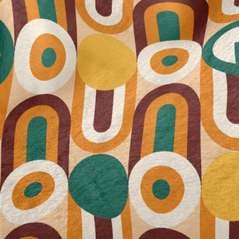 Circle Wavy Lines Minky