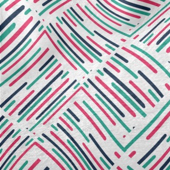 Three Color Intersecting Lines Minky