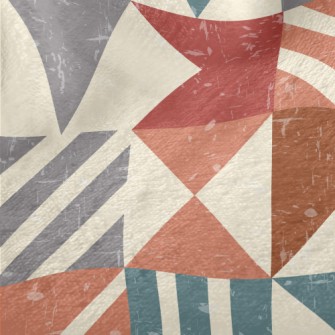 Retro Mottled Geometric Patter Minky
