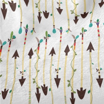 Arrows Wrapped Around Vines Minky