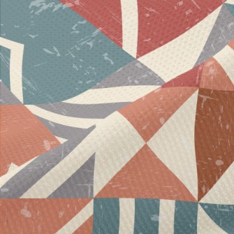 Retro Mottled Geometric Patter Piqué