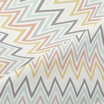 Herringbone Retro Illustration Piqué