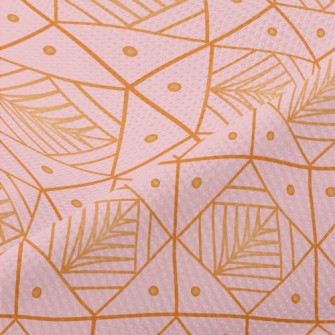 Lines Circle Leaves Piqué