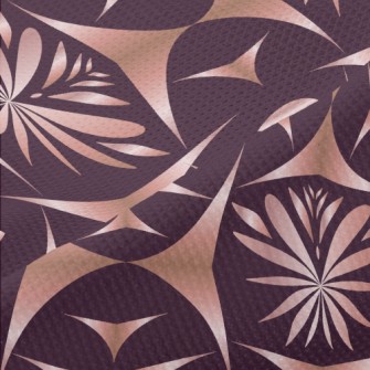 Shiny Geometric Flower Piqué