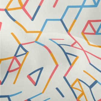 Geometric Splicing Lines Lightweight Performance Linen