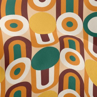 Circle Wavy Lines Lightweight Performance Linen