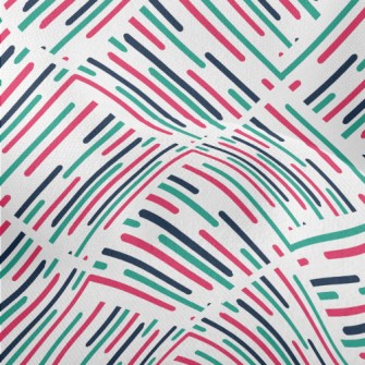 Three Color Intersecting Lines Lightweight Performance Linen