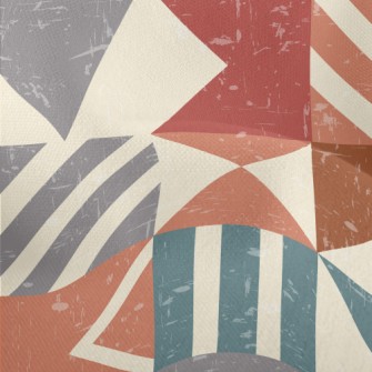 Retro Mottled Geometric Patter Lightweight Performance Linen