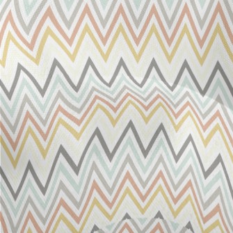 Herringbone Retro Illustration Lightweight Performance Linen