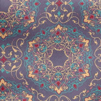 Arabic Colorful Pattern Jersey Backed Fleece