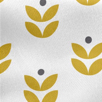 Simple Shape Flowers Jersey Backed Fleece