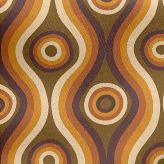 Straight Wavy Lines Jersey Backed Fleece