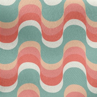 Three-dimensional Concave Wave Jersey Backed Fleece