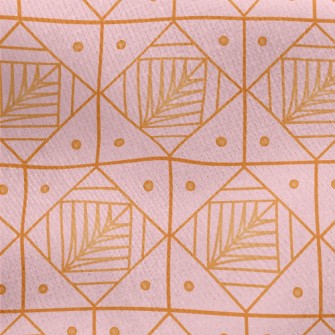 Lines Circle Leaves Jersey Backed Fleece
