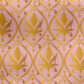 Water Drop Gold Flower Jersey Backed Fleece