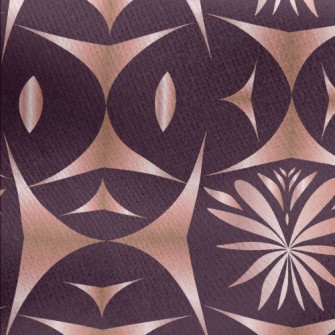 Shiny Geometric Flower Jersey Backed Fleece