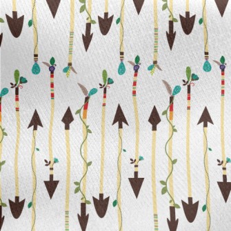 Arrows Wrapped Around Vines Jersey Backed Fleece