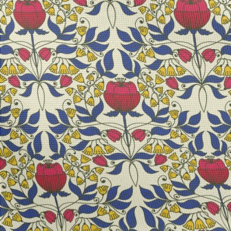 Bright Flower Tiles Pongee