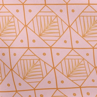 Lines Circle Leaves Pongee