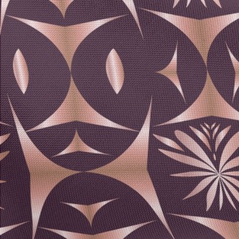 Shiny Geometric Flower Pongee