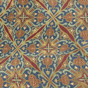 Oriental Nostalgic Pattern Stretch Jersey