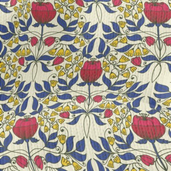 Bright Flower Tiles Stretch Jersey