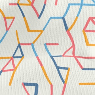 Geometric Splicing Lines Stretch Jersey