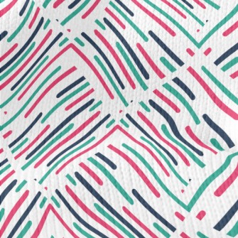 Three Color Intersecting Lines Stretch Jersey