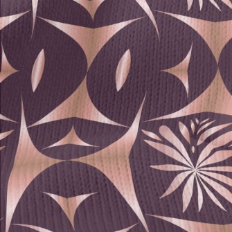 Shiny Geometric Flower Stretch Jersey