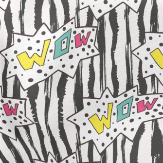 Comic Style Surprise Lightweight Cotton Poplin