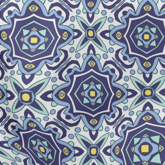 Portuguese Traditional Tiles Lightweight Cotton Poplin