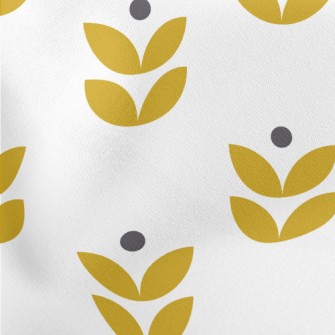 Simple Shape Flowers Lightweight Cotton Poplin