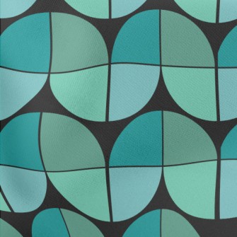 Water Pipe Waves Lightweight Cotton Poplin