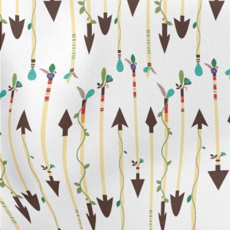 Arrows Wrapped Around Vines Lightweight Cotton Poplin