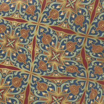 Oriental Nostalgic Pattern Midweight Cotton Poplin