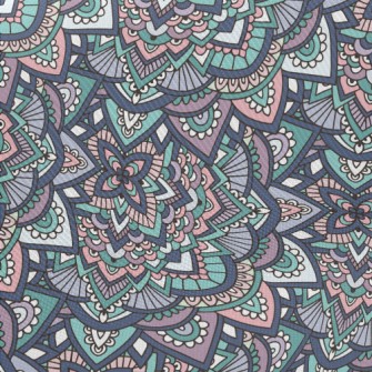 Stacking Flowers In Layers Midweight Cotton Poplin