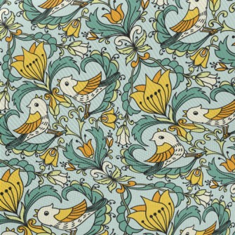 Love Golden Bird Midweight Cotton Poplin