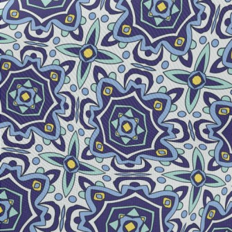 Portuguese Traditional Tiles Midweight Cotton Poplin