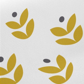 Simple Shape Flowers Midweight Cotton Poplin