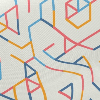 Geometric Splicing Lines Midweight Cotton Poplin