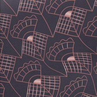 Plaid Line Flower Midweight Cotton Poplin