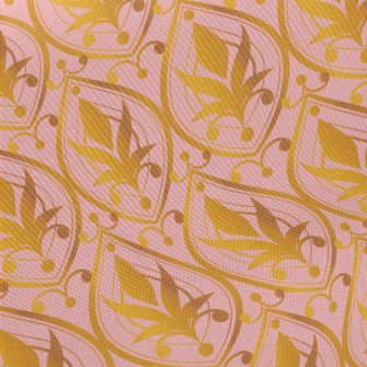 Water Drop Gold Flower Midweight Cotton Poplin