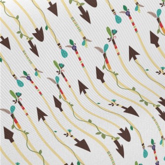 Arrows Wrapped Around Vines Midweight Cotton Poplin