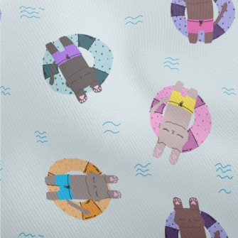 Cat Relaxing On Swimming Ring Dobby